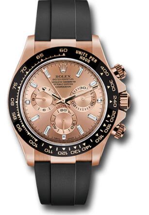 Replica Rolex Everose Gold Cosmograph Daytona 40 Watch 116515LN Pink Diamond Dial